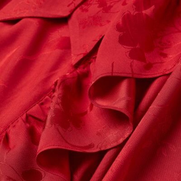 H&M | Red Flounce-trimmed Dress - Picture 3 of 7